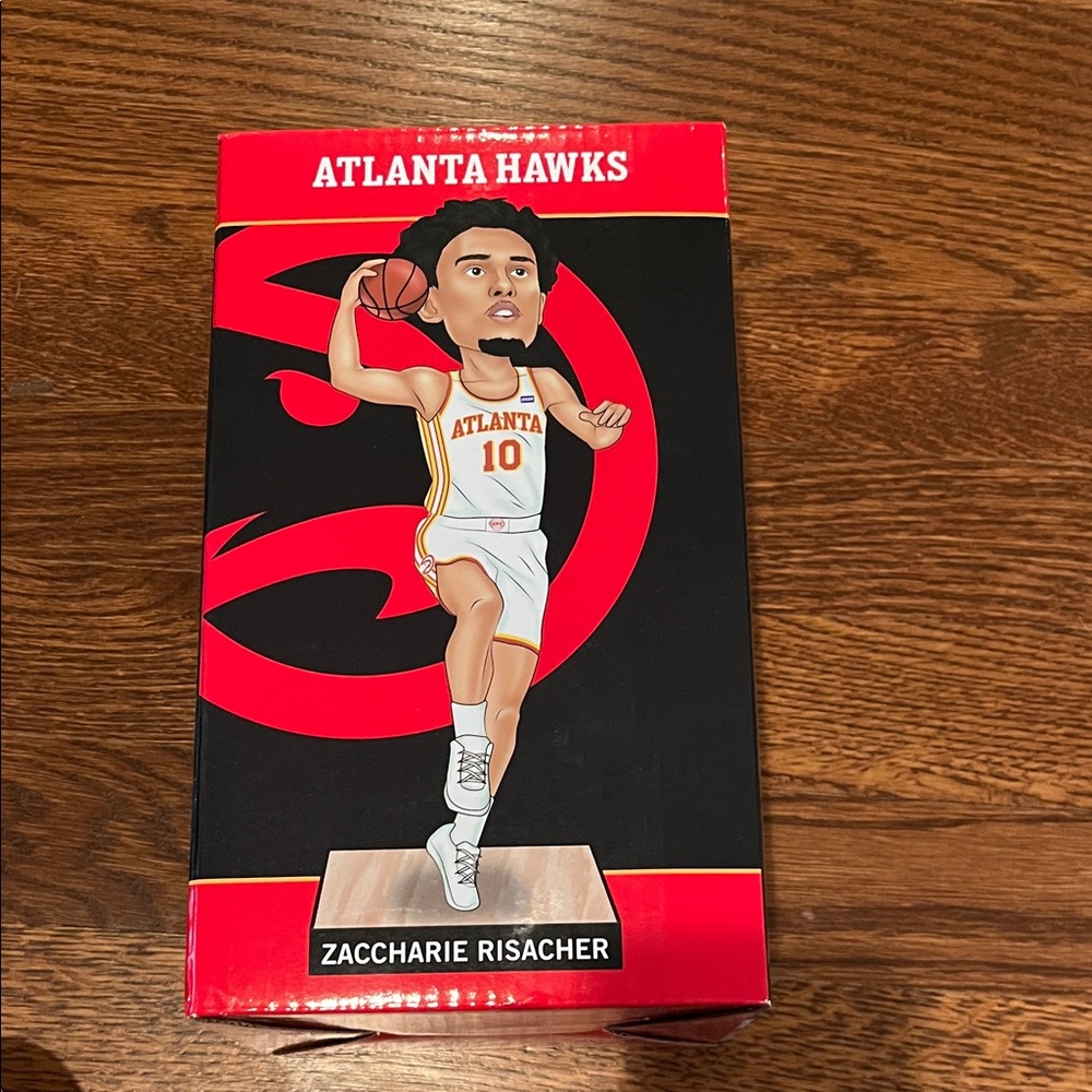 Atlanta Hawks Zaccharie Risacher Figurine Box — Red & Black